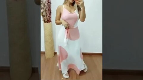 Vestido Com Bojo Com Forro/ costas trançadas/ shopee