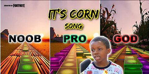 It's Corn Song 🌽 - Noob vs Pro vs God (Fortnite Music Blocks) With Map Code!