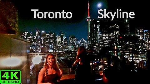 【4K】Toronto skyline & Rooftop party Canada 🇨🇦