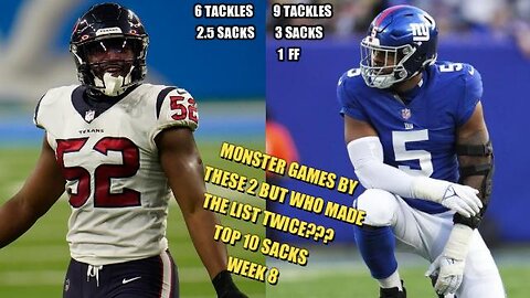 TOP 10 SACKS