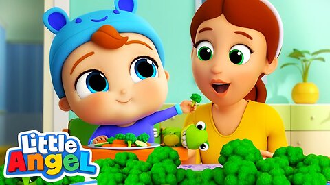 Baby John Yes Yes Vegetable Song! | Little Angel Kids Songs & Nursery Rhymes