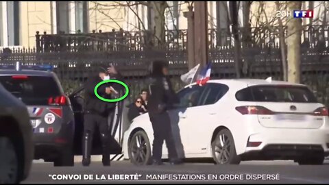 France: Macron´s minion pulled a gun on a man participating in the Freedom Convoy