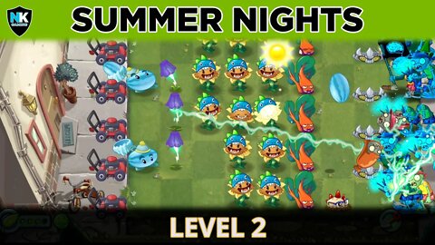 PvZ 2 - Summer Nights Event - Level 2 - Level 1 Plants