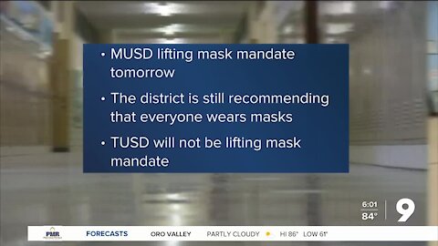 Marana district lifts mask mandate, TUSD keeps it