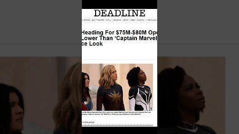 Mainstream Media Shills Forced to Admit THE MARVELS Box Office Will Be Way Lower Than CAPTAIN MARVEL