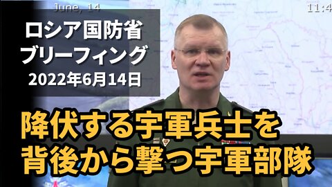 ロシア国防省 降伏するウクライナ軍兵士を背後から撃つ民族主義者部隊 Briefing by Russian Defence Ministry 2022/06/14