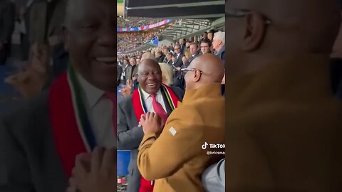 President Cyril Ramaphosa Celebrating The Springboks World Cup Win In France #shorts