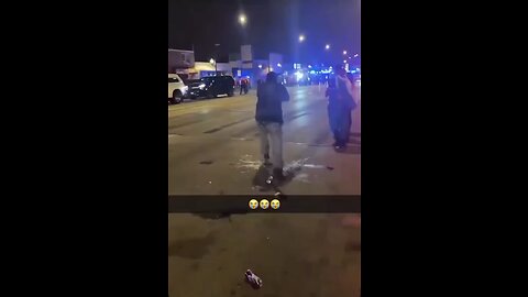 ￼ And this shocking video man shoot fireworks at Chicago police