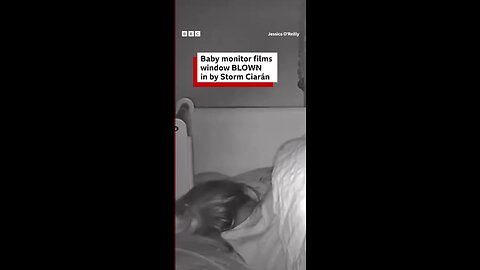 A baby monitor captured the storm moment