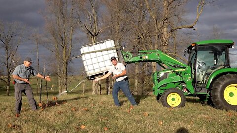 Watering Trees! DIY Attachment! Deere 4052R!