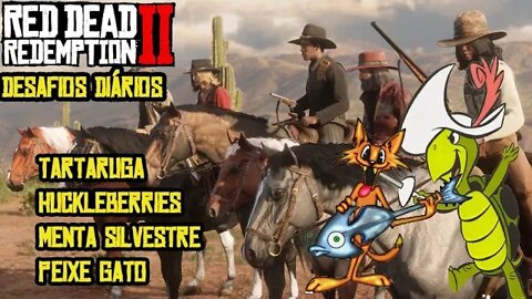 RED DEAD REDEMPTION 2 DESAFIOS DIÁRIOS PEIXE GATO E MAIS DICAS