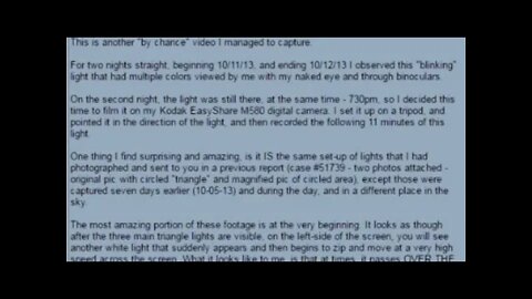 Crazy UFO Footage New Mexico MUFON File #51782