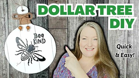 Bee Kind Sign ~ Dollar Tree DIY ~ Quick & Easy DIY ~ Bee Themed Craft ~ $5.00 Craft Budget Friendly