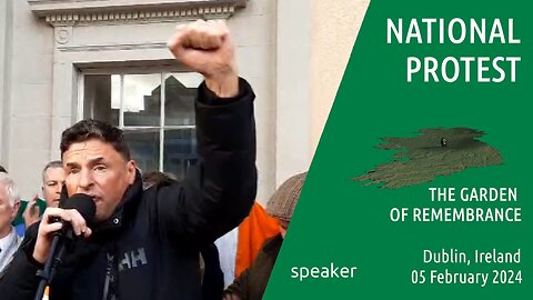 speaker - National Protest, Dublin , Ireland - 05 Feb 2024