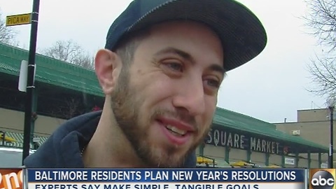 Baltimore residents talk about their New Year's resolutions