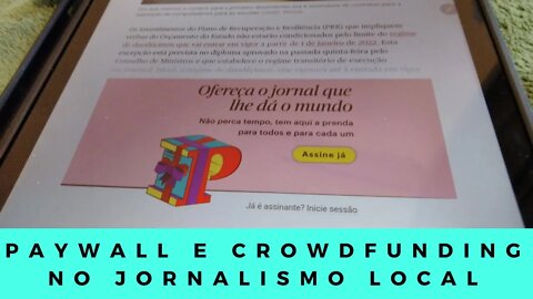 Paywall e crowdfunding no jornalismo local