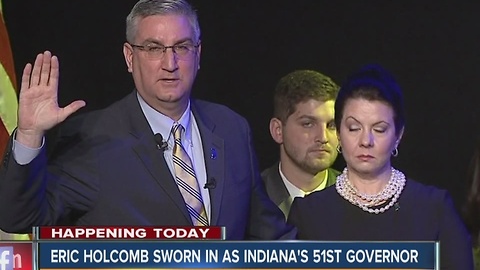 Eric Holcomb sworn in as Indiana's 51st Governor