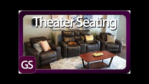 Finished The Home Theater With Seating And Drapes