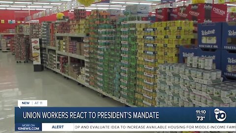 Union workers react to President Biden's vaccine mandate