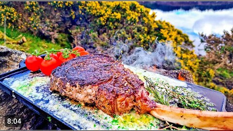 The most delicious steak cooked in nature! No music!, just nature