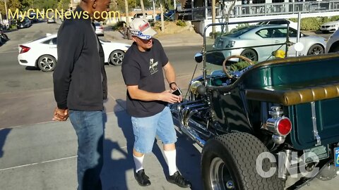 Yombo speaks with Ken owner of a 1923 Ford T Bucket in Temecula California