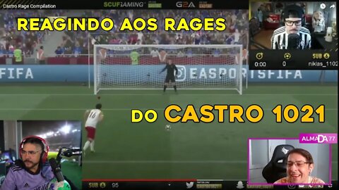 HILÁRIO!!! REACT DE UM COMPILADO DE RAGES DO CASTRO 1021 - FIFA 22 ULTIMATE TEAM - PS5