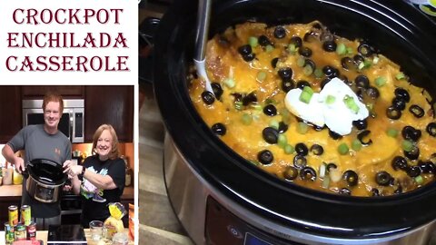 CROCKPOT ENCHILADA MEXICAN CASSEROLE RECIPE | In The Kitchen With Joseph