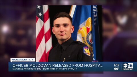 Officer Moldovan released from hospital Monday