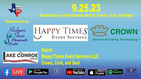 9.25.23 - Event Season with Amanda Nutt & Crown, Cork, and Seal - Conroe Culture News on LSCR