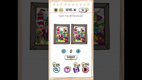 Brain Test Tricky Puzzles Level 30 Spot the differences.