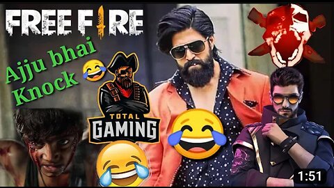 KGF funny Dubbing /yesh/free fire dubbing/free fire comedy/ajju bhai/total gaming.