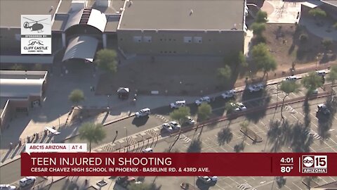 PD: Suspect sought after teen shot at Cesar Chavez High School in Phoenix