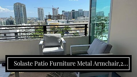 Solaste Patio Furniture Metal Armchair,2 PCS All-Weather Aluminum Garden Outdoor Contemporary S...