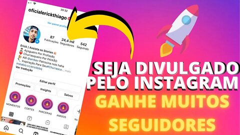 Ative a função GANHAR SEGUIDORES no INSTAGRAM | Veja como Ganhar Seguidores