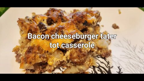 Bacon cheeseburger tater tot casserole here ya go Olivia. #tatertots #casserole