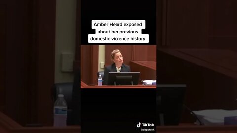 Amber Heard exposed about previous domestic violence history #amberheard #johnnydepp #shorts #trial