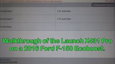 Walkthrough of the Launch x431 V+ Pro on a 2016 Ford F-150 Eco boost.