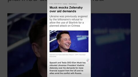 #ElonMusk #Mocks #Zelensky #Zelenskyy #Aid #Money #Ukraine