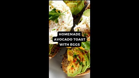 my home made avocado toast with egg recipe