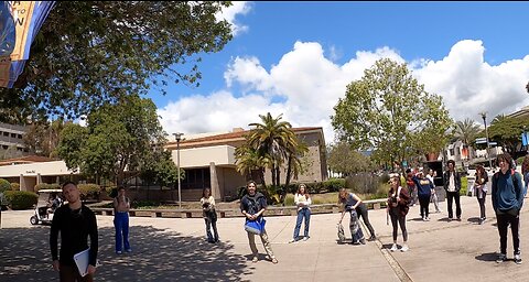 UC Santa Barbara: Dealing w/ a Hypocrite Catholic, Then A Skeptic Helps Me Draw A Crowd, Great Conversation with a Cultural Jew