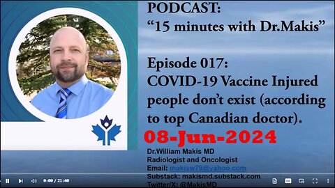 15 minutes with Dr.Makis Ep 017 COVID-19 Vaccine Injured people don't exist 08-Jun-2024