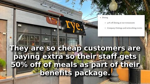 Restaurant is Too Cheap to Provide Staff Benefits, Makes Customers Pay for Them and Virtue Signals