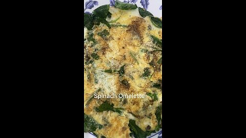 Spinach omelette #healthy breakfast #spinach #eatYourGreens