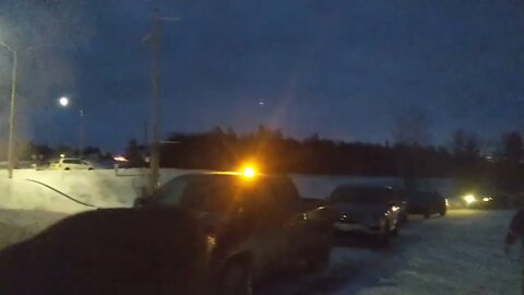 Canadian Freedom Convoy 2022 very early mornin