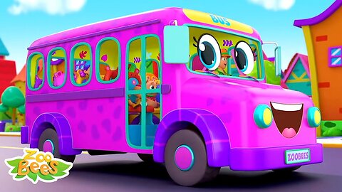 Wheels On The Bus Go Round and Round - School Bus Song - Nursery Rhymes and Kids Songs