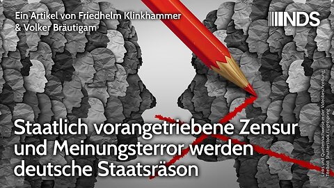 Staatlich vorangetriebene Zensur + Meinungsterror werden deutsche Staatsräson.@NDS🙈