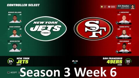 Madden Nfl 23 Jets Vs 49ers Simulation Franchise S3 W6