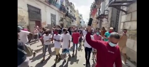 Demonstrations break out in Miami as protestors march against government in Cuba