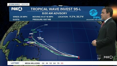 A tropical depression could form later today