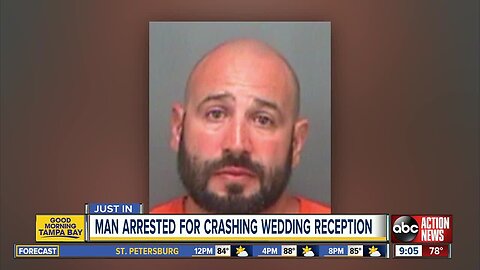 Man arrested for crashing wedding during bride, groom's first dance